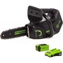 Grandininis pjūklas Greenworks GD40TCSK2 40 V 1x2,0 Ah 25 cm juosta