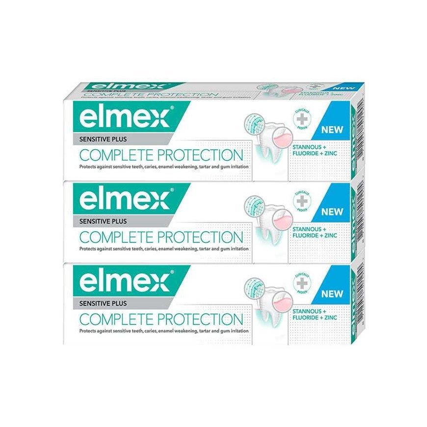 Elmex Sensitive Plus Complete Protection Tripack Toothpaste - Zubní paste