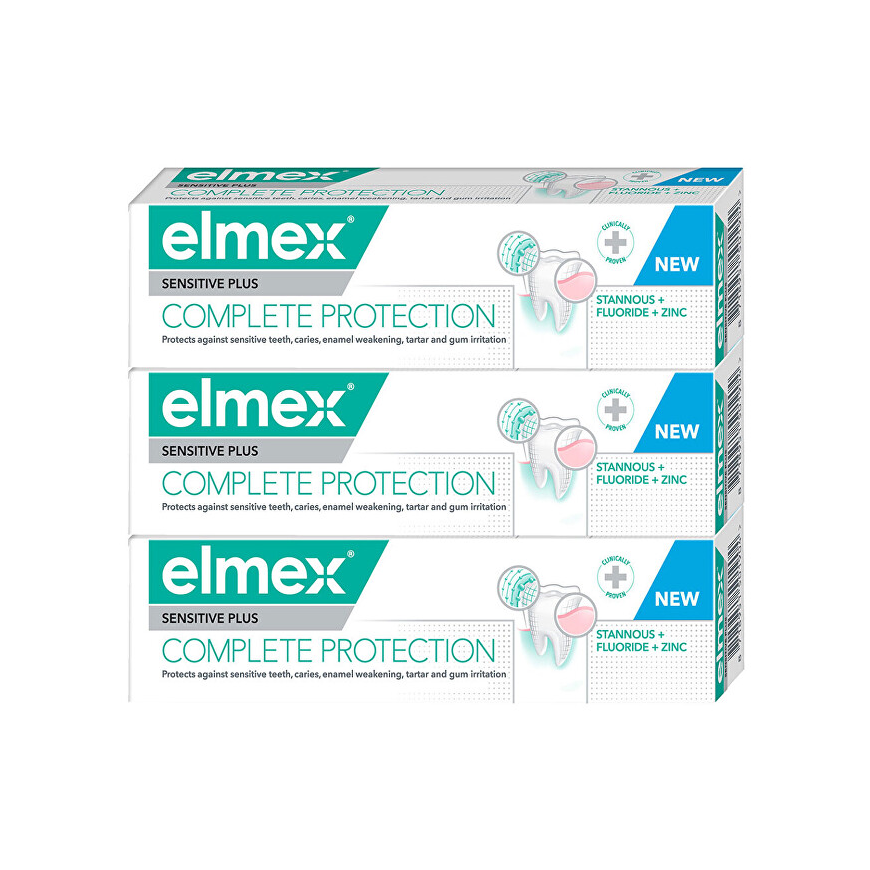 Elmex Sensitive Plus Complete Protection Tripack Toothpaste - Zubní paste – 2