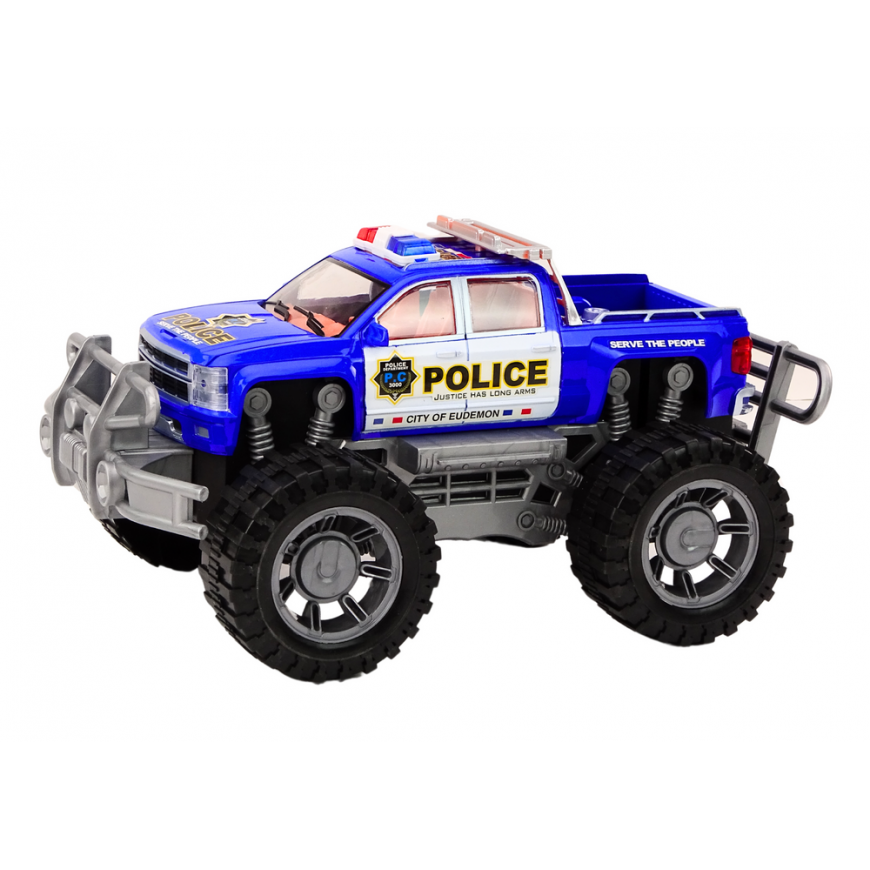Lean Toys Police Car Pickup Mėlyna Off-Road Police Vehicle – 2