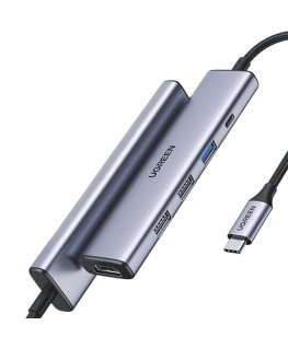 Ugreen 15495 laptop dock/port replicator Wired USB 3.2 Gen 1 (3.1 Gen 1) Type-C Grey
