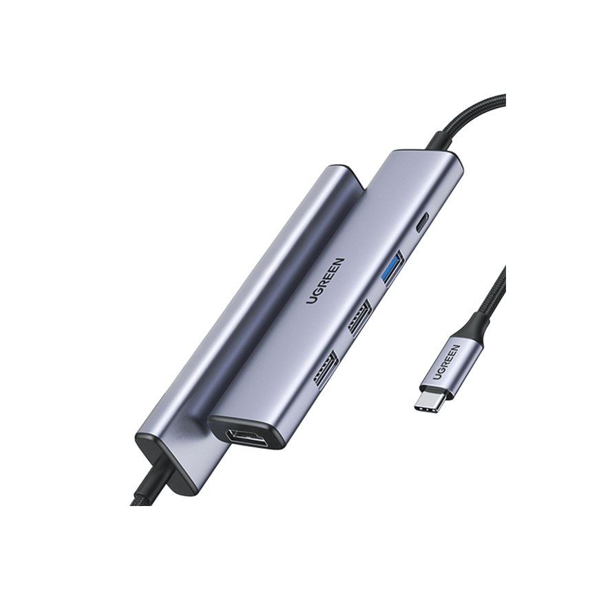 Ugreen 15495 dokstacija Vadu USB 3.2 Gen 1 (3.1 Gen 1) Type-C Pelēks