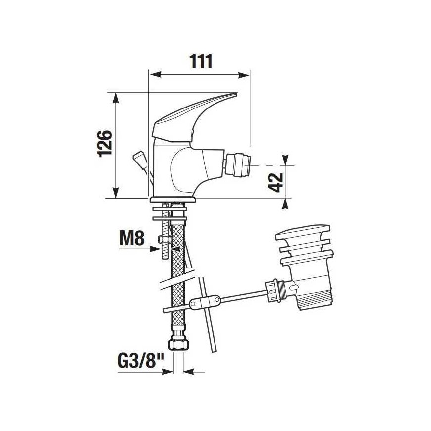 Bidet faucet Jika Talas H3411N10041111 – 3
