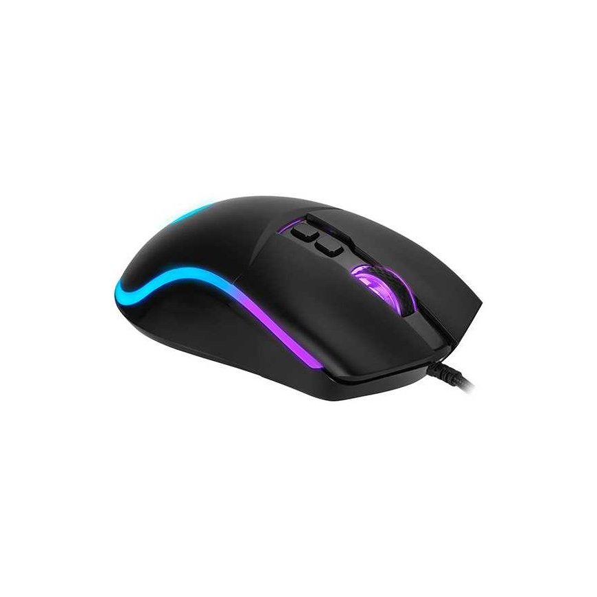 Pelė Marvo Pelė M358, 7200DPI, optinė, 7kl., su laidu USB, juoda, do gry, podświetlona