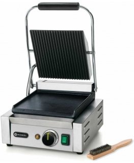 Kontakt grill kontaktowy góra ryflowana dół leiaki 1800W - Hendi 263600