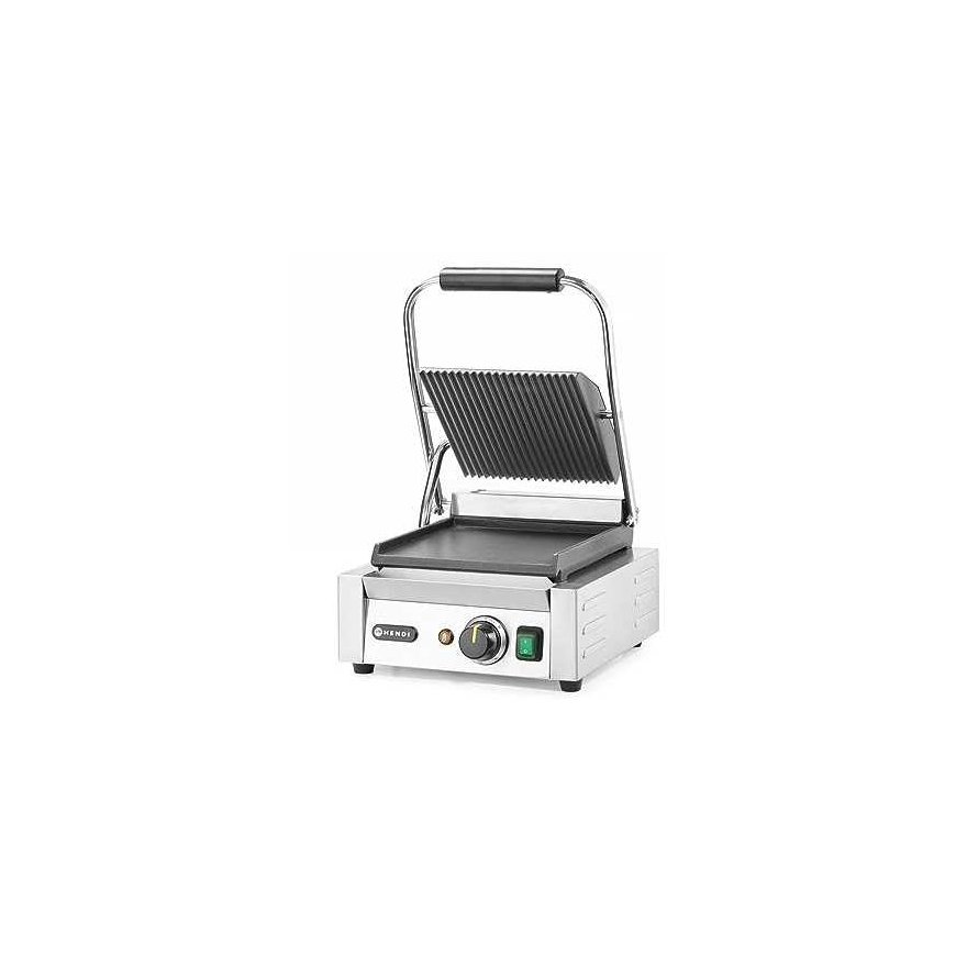 Kontakt grill kontaktowy góra ryflowana dół gładki 1800W - Hendi 263600 – 3
