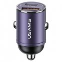 USAMS Ład. sam. 1xUSB+1xUSB-C C38 30W PD Fast Charge z wbudowany USAMS Ład. sam. 1xUSB+1xUSB-C C38 30W PD Fast Charge z wbudowany