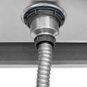 Royal Catering Double bowl basin sink with drainer, shelf and rim, 140 x 70 x 97 cm Royal Catering Double bowl basin sink with drainer, shelf and rim, 140 x 70 x 97 cm