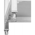 Royal Catering Double bowl basin sink with drainer, shelf and rim, 140 x 70 x 97 cm Royal Catering Double bowl basin sink with drainer, shelf and rim, 140 x 70 x 97 cm