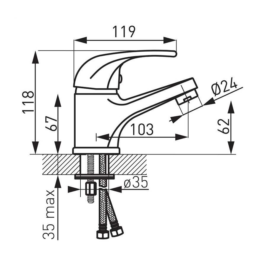 Ferro Washbasin faucet Elba BEL2 – 3