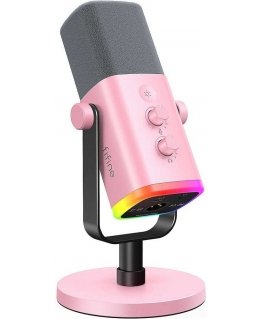 FIFINE AmpliGame AM8P laidinis mikrofonas su RGB apšvietimu|USB/XLR