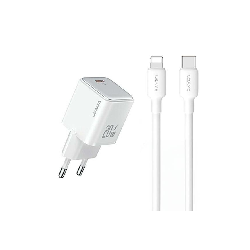 USAMS Ład. siec. 1xUSB-C T65 PD20W (only head) PD Fast Charging