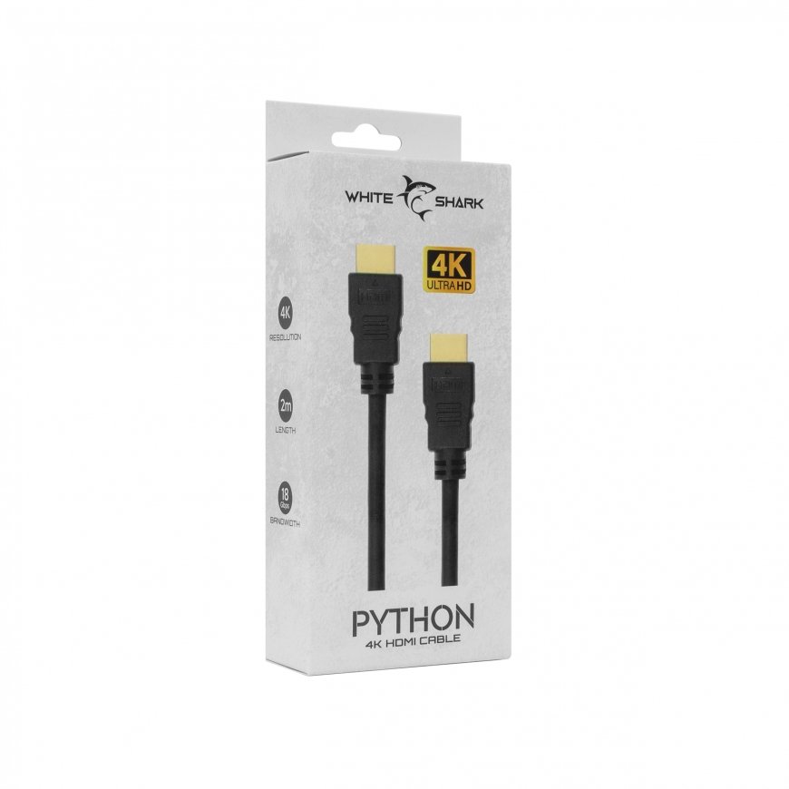 White Shark Python Cable HDMI-HDMI 2.0 M/M 2m 4K@60Hz – 2