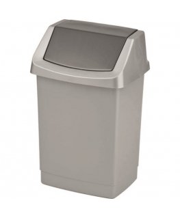 Click-it 50L waste bucket 38,5x33,5x63,5cm silver