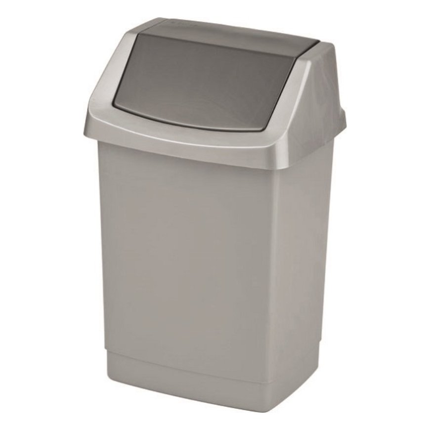 Click-it 50L waste bucket 38,5x33,5x63,5cm silver