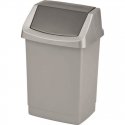 Click-it 50L waste bucket 38,5x33,5x63,5cm silver Click-it 50L waste bucket 38,5x33,5x63,5cm silver
