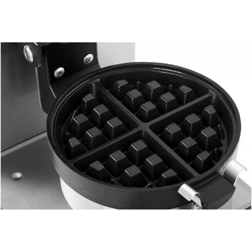 Royal Catering The rotary waffle maker is designed for waffles with round quarters. 18cm 1300W RCWM-1300-RE – 5