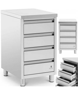 Royal Catering Szafka gastronomiczna wolnostojąca 4 szulady TABLE 50 x 60 x 87 cm
