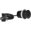 Orno 2P+Z įleidžiamas stalviršio lizdas su EasyEject sistema, USB 3.0, 1,5 m + USB adapteris