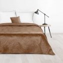 Eurofirany DESIGN 91 LUIZ / 4 Aksominė lovatiesė, dygsniuota karšto spaudimo būdu su palmių lapų raštu, 170X210 cm, spalva: plyt Eurofirany DESIGN 91 LUIZ / 4 Aksominė lovatiesė, dygsniuota karšto spaudimo būdu su palmių lapų raštu, 170X210 cm, spalva: plyt