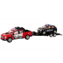 Lean Toys Police Pickup Truck With Tow Truck Semi-Trailer Off-Road Car Police Set Lean Toys Police Pickup Truck With Tow Truck Semi-Trailer Off-Road Car Police Set