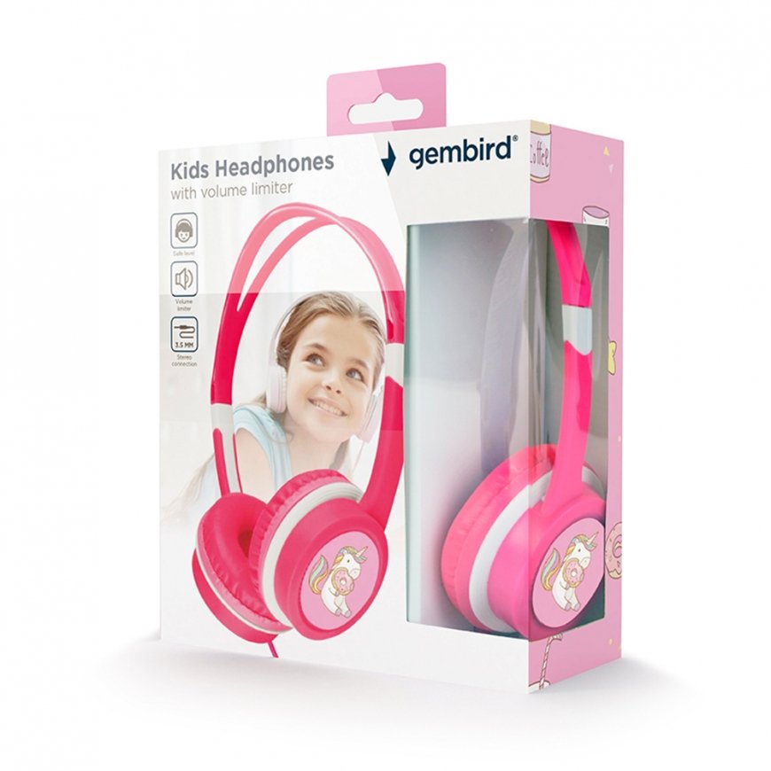 Gembird MHP-JR-PK kuulokkeet ja kuulokemikrofoni Langallinen Pääpanta Musiikki Vaaleanpunainen – 2