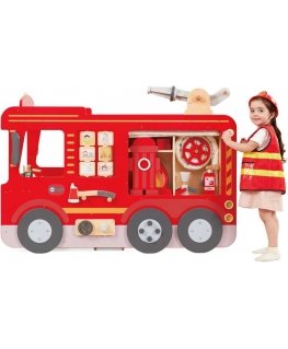Viga Toys VIGA Large wooden fire engine Montessori playground