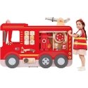 Viga Toys VIGA Didelės medinės ugniagesių mašinos Montessori žaidimų aikštelė