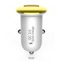 Devia Mushroom series car charger (QC3.0-18W) gold Devia Mushroom series car charger (QC3.0-18W) gold