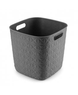 Basket Softex square 15L 27,9x27,9x26,9cm dark grey