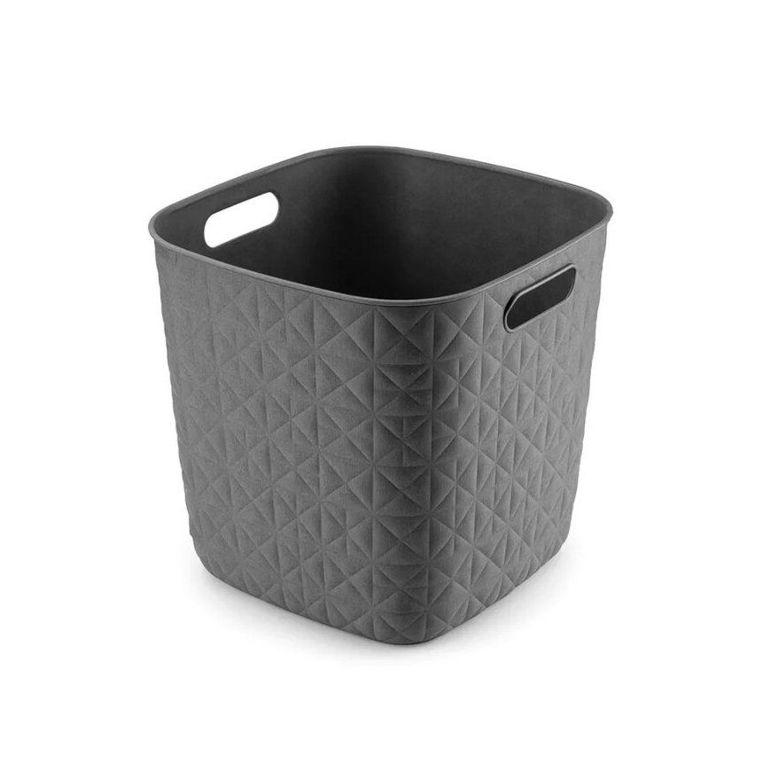 Basket Softex square 15L 27,9x27,9x26,9cm dark grey