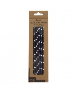 Paper cocktail straws 20pcs | Ø6mm | 21cm