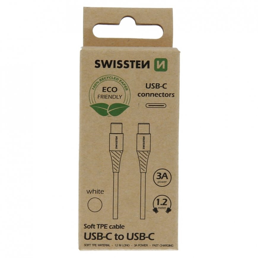 Swissten Soft 3A USB-C - USB-C