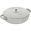 Głęboka patelnia do duszenia with cover Staub - 28 cm, White truffle