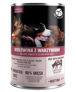 PET REPUBLIC Adult Medium & Large veiseliha köögiviljadega - koera märgtoit - 1250g
