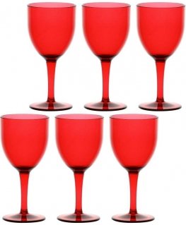 Rose&Tulipani Rinkinys 6 kieliszków do wina Fiaba - Raudona, 400 ml