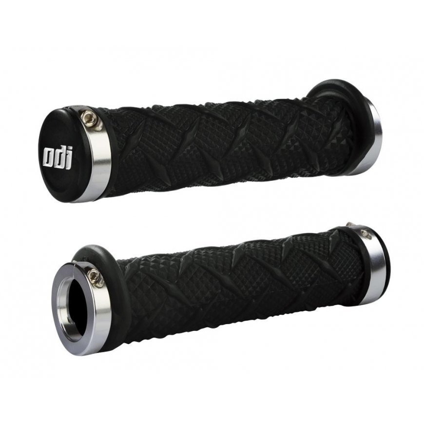 Vairo rankenėlės ODI X-Treme MTB Lock-On 130mm Bonus Pack Juodas/Sidabrinis – 2