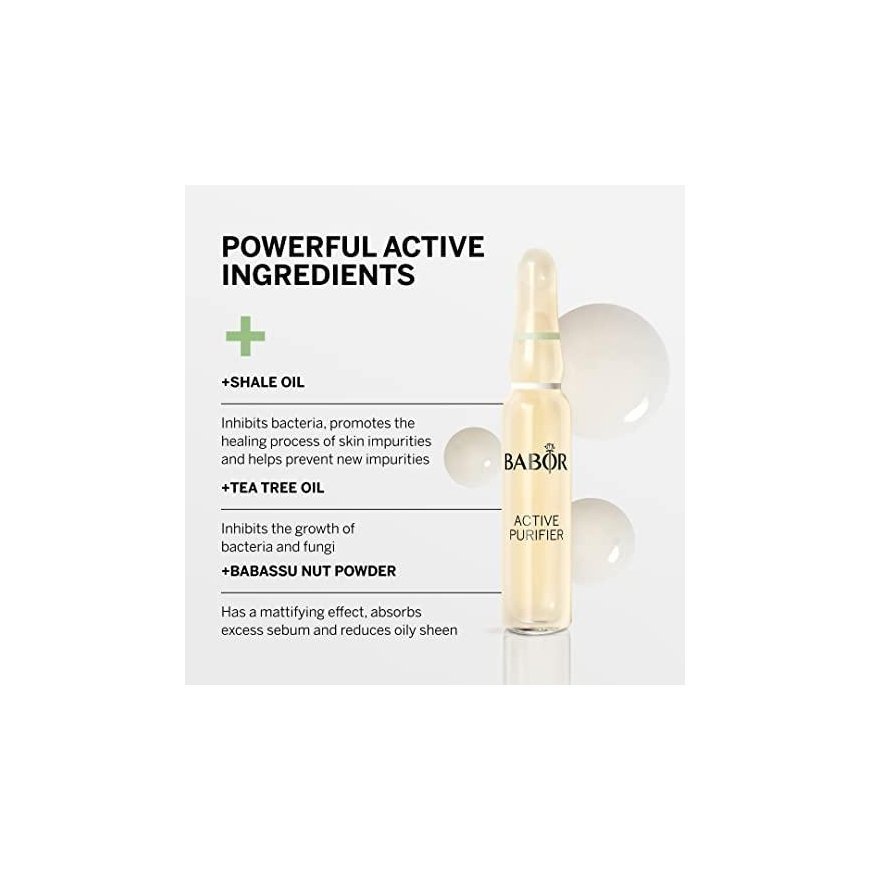 Babor Active Purifier ampulės užterštos odos priežiūrai 7x2ml