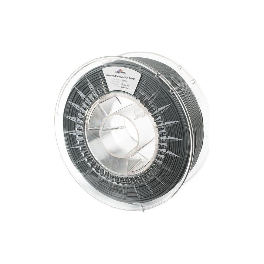 Spektro grupės gijos SPECTRUM / PLA TOUGH / DARK Pilkas / 1,75 mm / 1kg