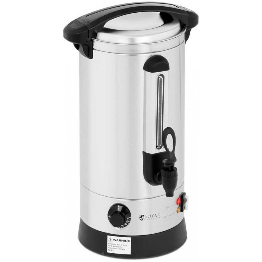 Royal Catering Warnik podgrzewacz do wody grzańca důwzne ścianki steel 8.7L 1500 W – 2
