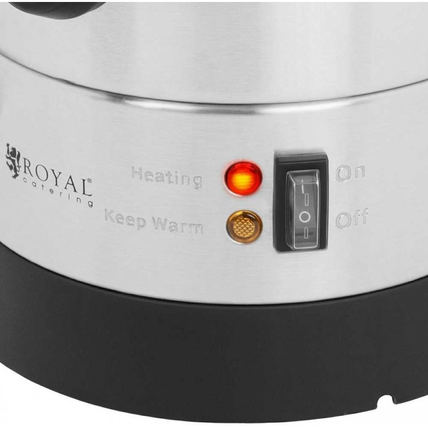 Royal Catering Warnik podgrzewacz do wody grzańca důwzne ścianki steel 8.7L 1500 W – 3