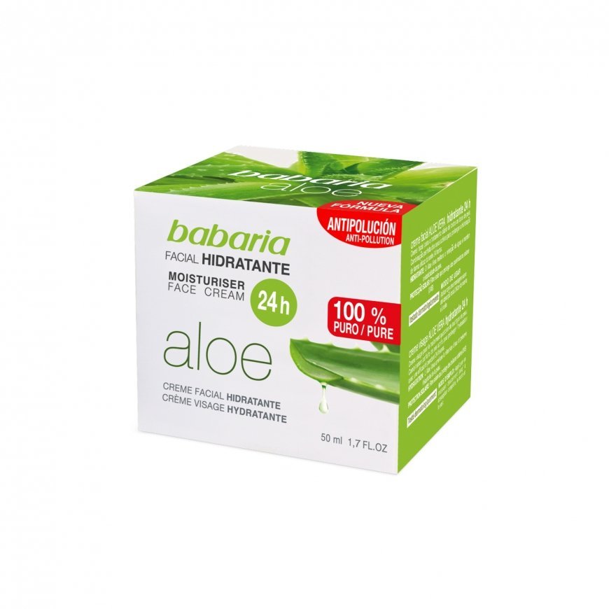 Babaria 24-hour Moisturising Face Cream Aloe Vera Dienas un nakts krēms 50 ml