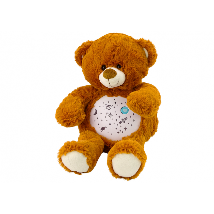 Lean Toys Teddy Bear Sleeping Lights Sounds Night and Day Mode Brown – 2