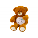 Lean Toys Teddy Bear Sleeping Lights Sounds Night and Day Mode Brown