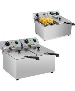 Royal Catering Gruzdintuvė dvivietis maitinimas elektrinė 230 V 2 x 3200W 2 x 8 L