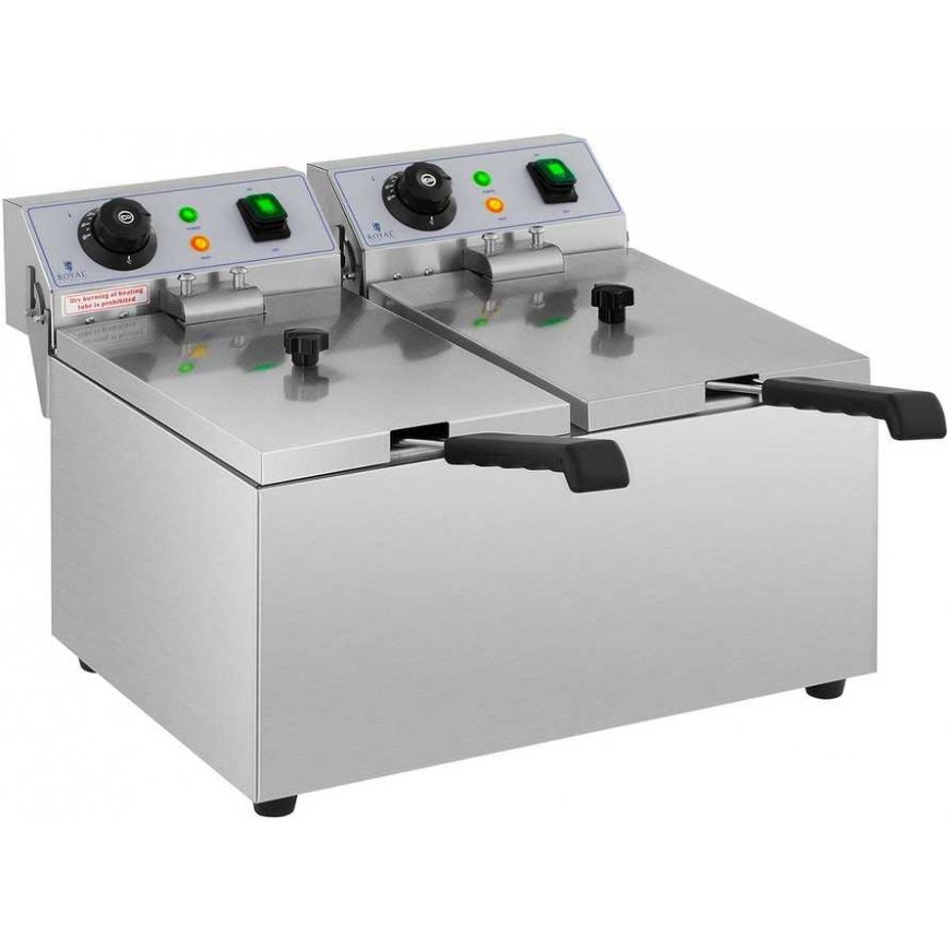 Royal Catering Grill two-seater electric 230 V 2 x 3200W 2 x 8 L – 3