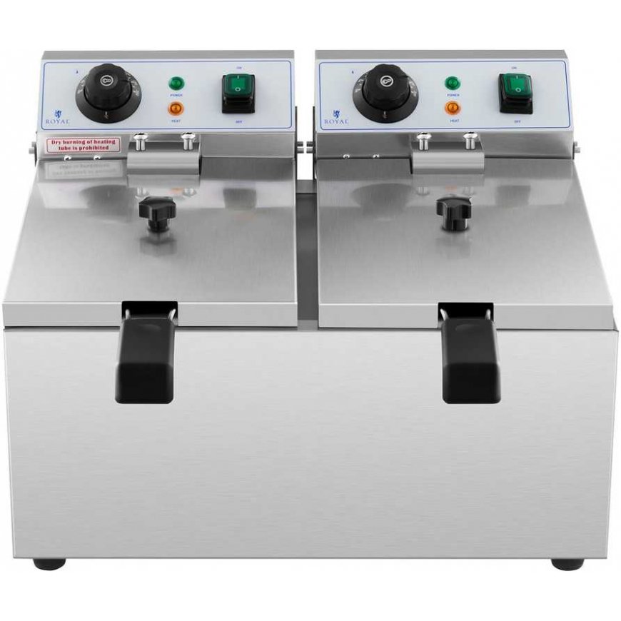 Royal Catering Grill two-seater electric 230 V 2 x 3200W 2 x 8 L – 4