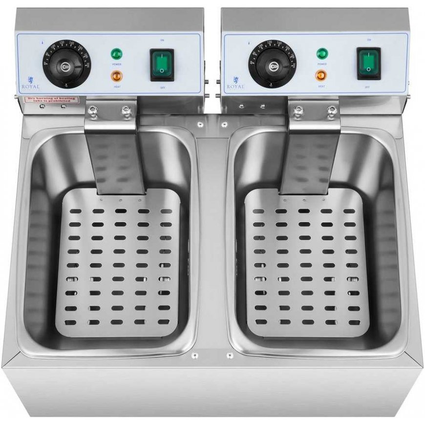 Royal Catering Grill two-seater electric 230 V 2 x 3200W 2 x 8 L – 5