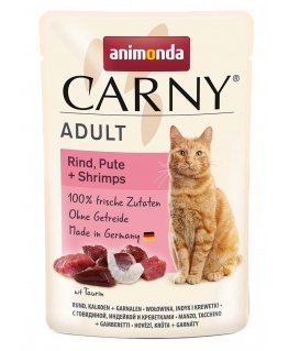 ANIMONDA Carny Adult Beef, turkey and shrimps - wet cat food - 85g