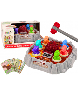 Lean Toys Arcade Game Wac A Mole Dinosaurs Volcano Smoke Effect Lights Sounds
